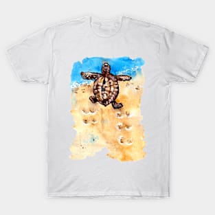 turtle on the sand T-Shirt